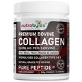 Premium Bovine Collagen Supplement Powder, 10,000 mg Pure Hydrolysed Collagen Peptides, Blended with 19 Amino Acids, Unflavoured Collagen Protein Powder Types 1 and 3, Halal & Kosher