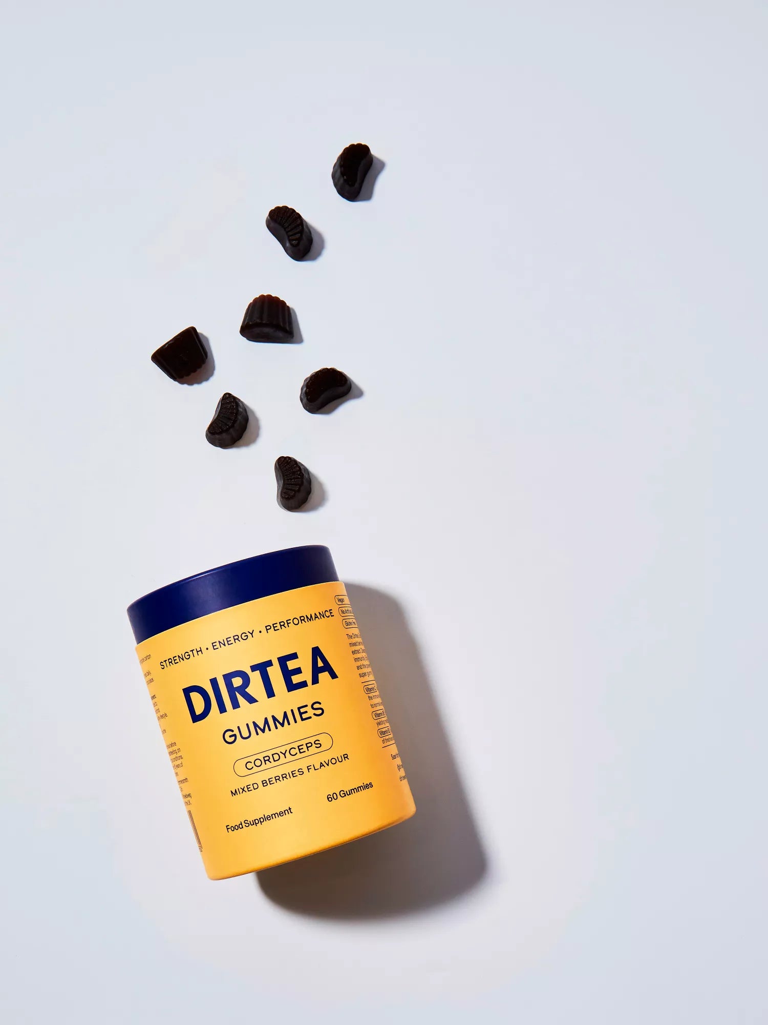 DIRTEA Cordyceps Performance Gummies (Mixed Berries Flavour)