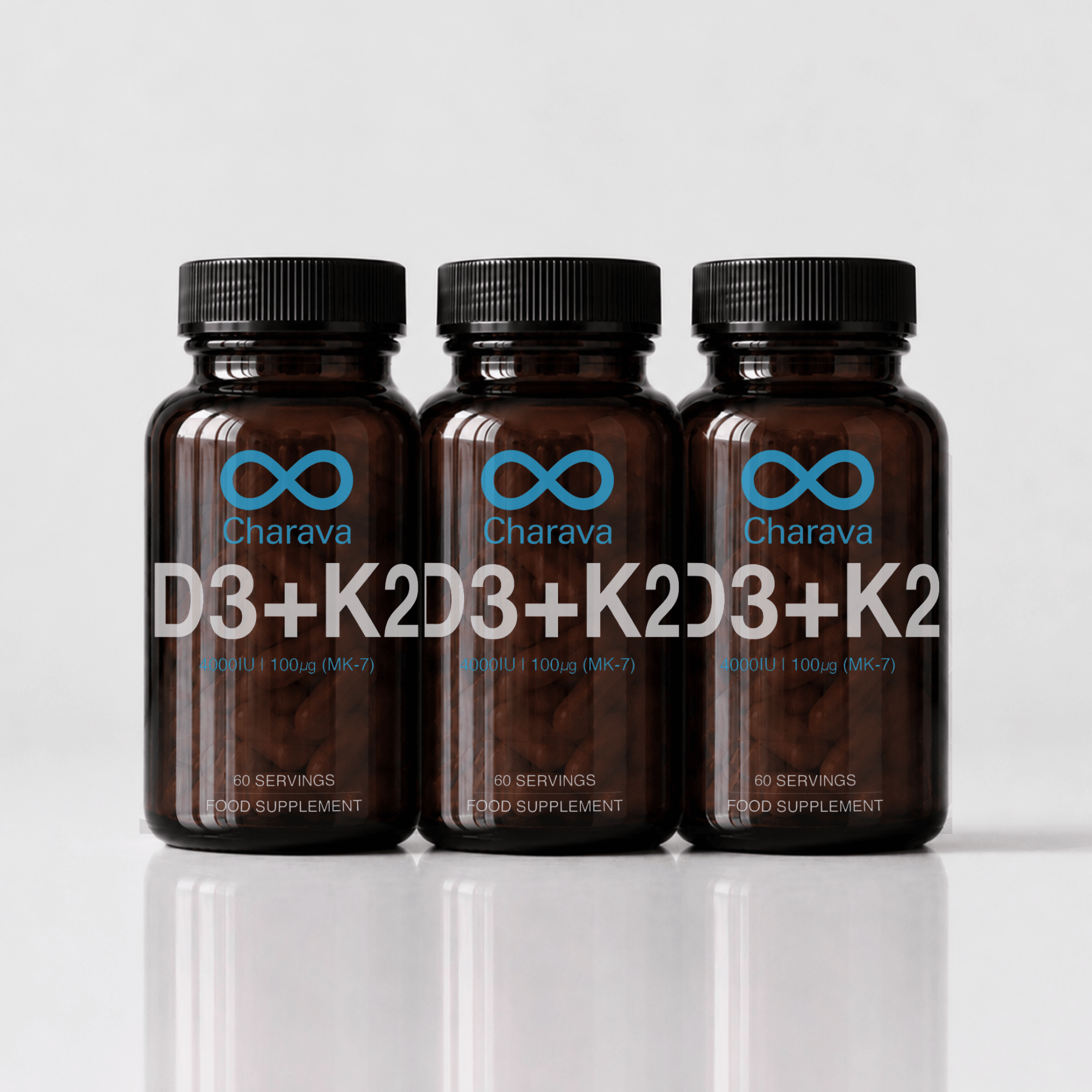 Charava Vitamin D3 (4000IU) + K2 (MK-7)